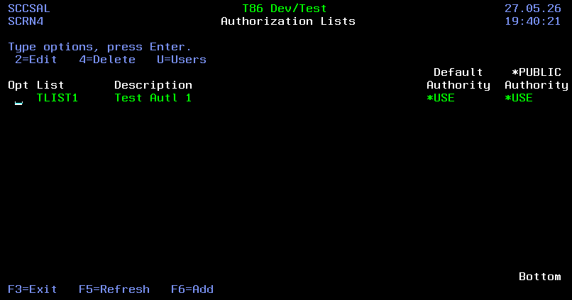 Authorization Lists