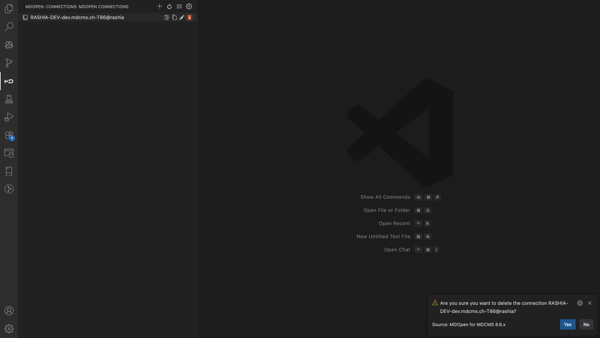 Delete connection