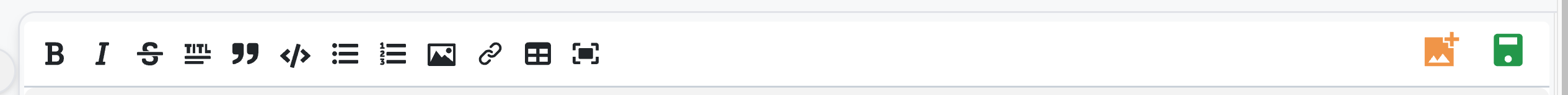 Editor toolbar