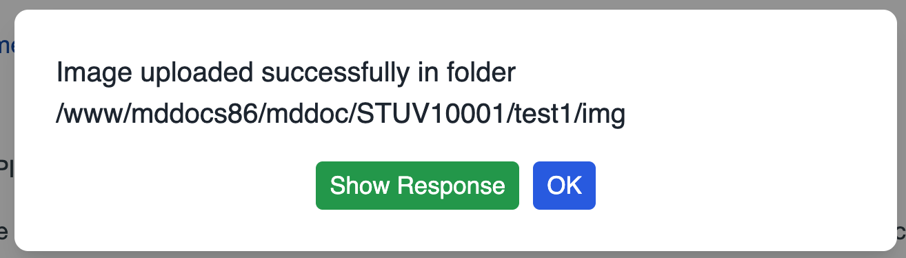 Successful image upload